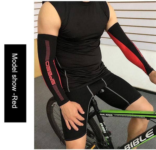 

elbow & knee pads 2pcs men women basketball armband uv protection compression arm sleeve riding warmers golf sports guard, Black;gray