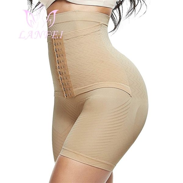 

lanfei women high waist trainer body shaper panties butt lifter shapewear seamless leg slimmer tummy control panty boyshort 210810, Black;white