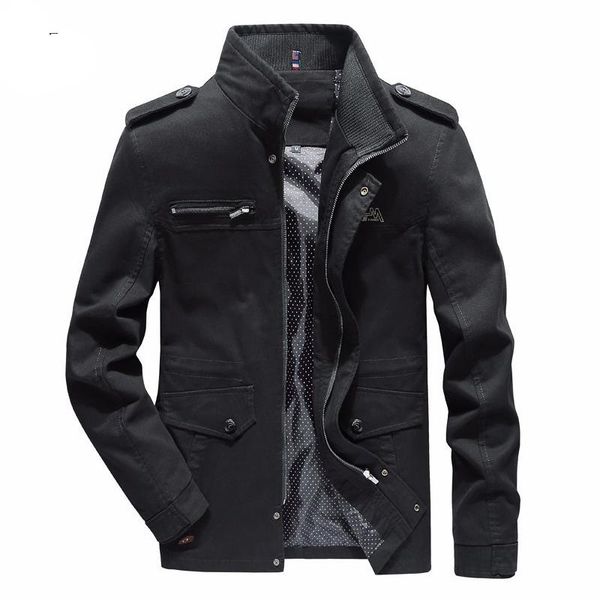 

men's jackets 2021 men cotton multi-pockets casual coats male spring autumn cargo washed fashion48191030, Black;brown