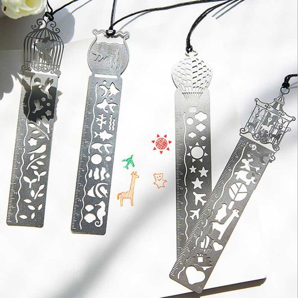 

bookmark creative korea stationery hollow exquisite metal journal accessories cute personality with scale ruler