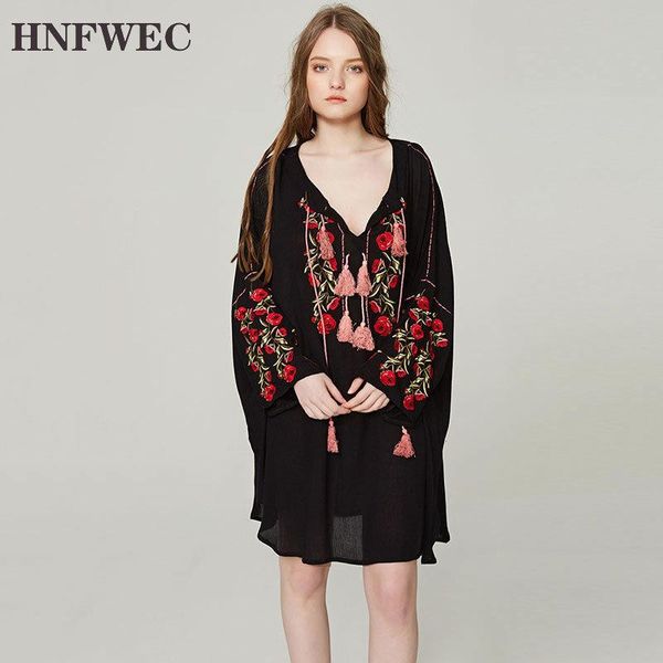 

casual dresses thin perspective dress 2021 autumn tassel plus size pullover drawstring elegant loose s441, Black;gray