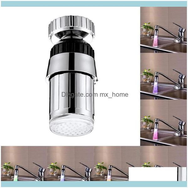 Rubinetti da cucina, docce come giardino di casa Rubinetti da cucina Regolazione 360 Ruota lavello 7 Cambio colore Bagliore d'acqua Flusso doccia Led Rubinetti Rubinetti Li