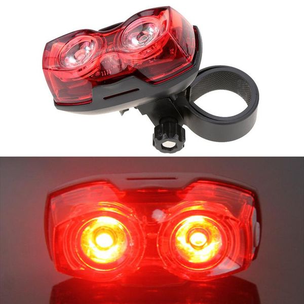 

bike lights bicycle super bright dual lamp tail light driving red 2 led safety warning night drop