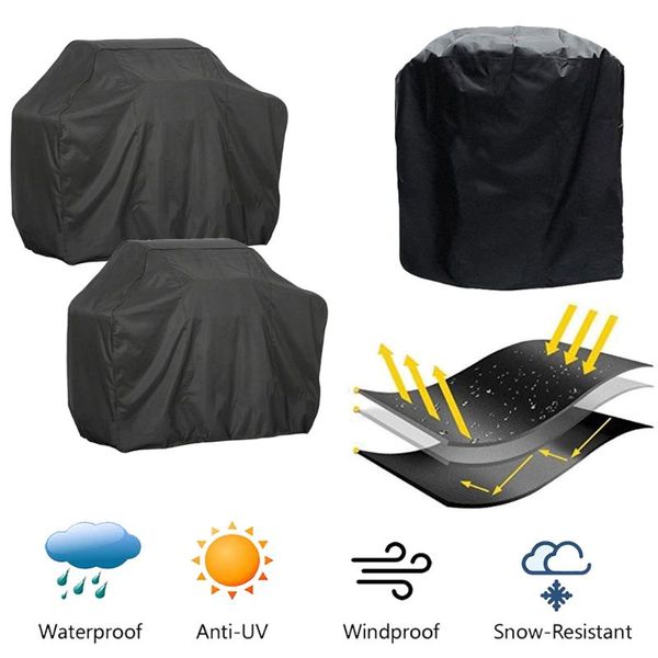

tools & accessories bbq grill cover waterproof barbecue anti sun rain protection for weber round rectangle