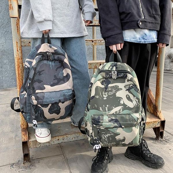 

backpack fashion camouflage women male and female students schoolbags for teenagers canvas trave bag