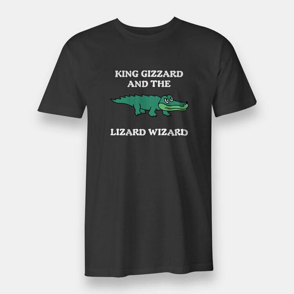 

king gizzard & lizard wizard crocodile tote men's t-shirt black, White;black