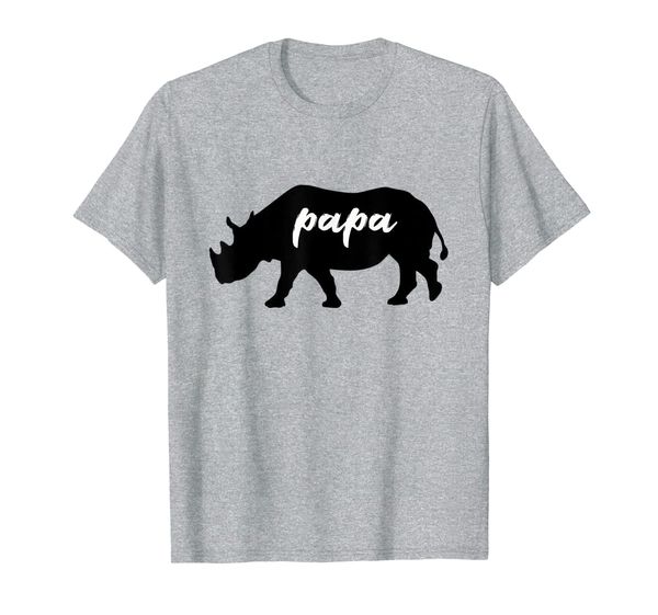 

Papa Rhino Rhinoceros T-Shirt - Cute Fathers Day Gift Shirt, Mainly pictures