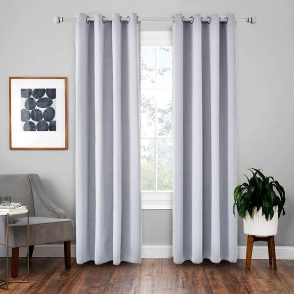 

high blackout black curtains 52*63 inches 3-layer polyester comfortable to the touch 90% shading curtain for living room bedroom & drapes