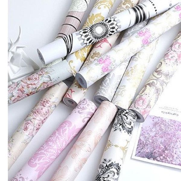 

self-adhesive thickened removable waterproof wallpaper european living room bedroom background wall dormitory decorative sticker wallpapers