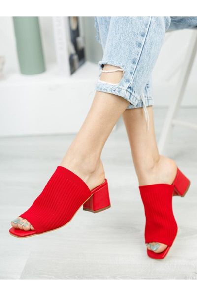 

slippers women knitwear heels, Black