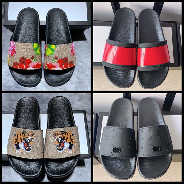 

2022 designer slides women man slippers luxury sandals brand sandals real leather flip flop flats slide casual shoes sneakers boots by newsh, Black