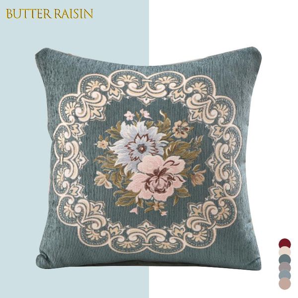 

cushion/decorative pillow embroidery chenille cushion cover jacquard luxury decorative cushions covers 45*45 european sofa throw case
