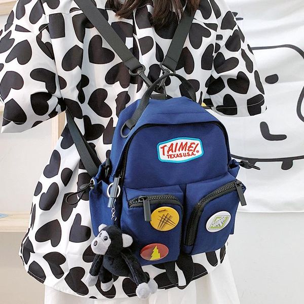 

school bags korean mini badge backpack fashionable cute little girl outing with small multifunctional shoulder bag handbag
