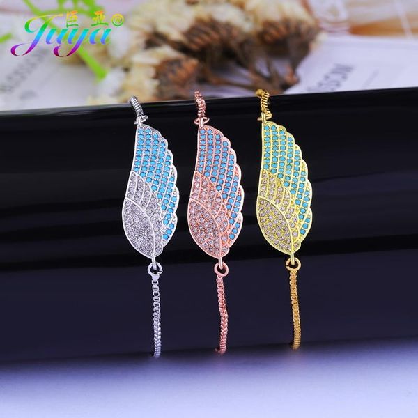 

charm bracelets juya drop jewelry gold//rose gold angel wing for women girls handmade gift, Golden;silver