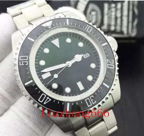 

yz men watch d blue sea-dweller ceramic bezel 44mm stainless steel 116660 blso automatic black diver mens watches wristwatches, Slivery;brown