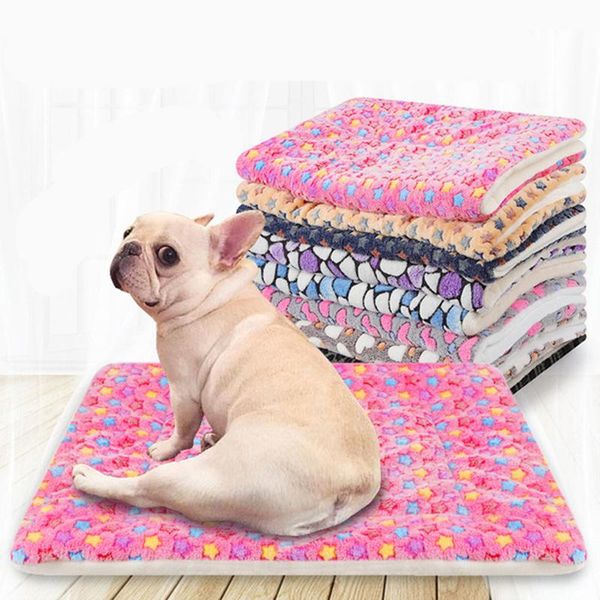 

soft flannel pet mat dog bed winter warm cat blanket puppy sleeping cover towel cushion for small medium large dogs kennels & pens