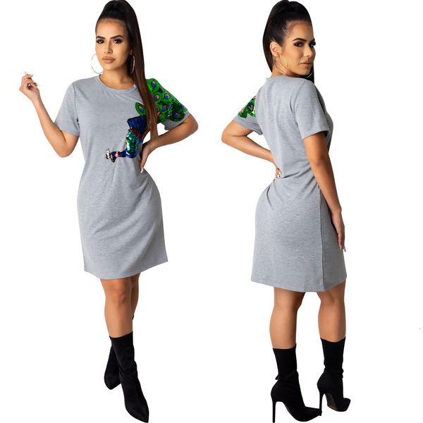 

latest women short sleeves casual fashion sequins peacock pattern o neck loose t shirt es spring summer party, Black;gray