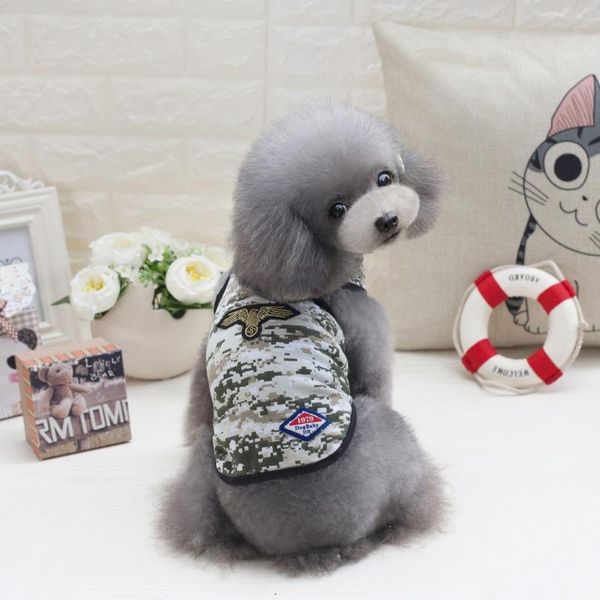 

dog apparel pet clothes woodland sleeveless camouflage cotton vest teddy comfortable