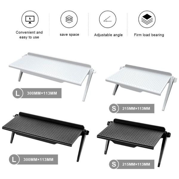 

hooks & rails computer monitor rack plastic lcd tv screen bracket creative multifunctional storage shelf accessories