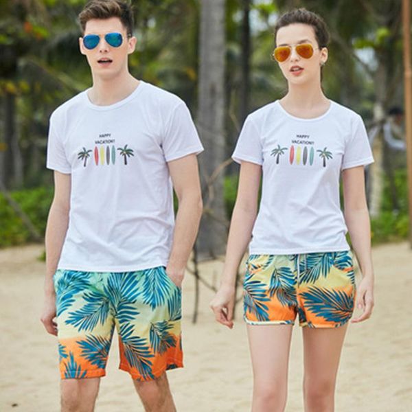 

men's swimwear couple beach shorts loose-fitting water park swimming trunks seaside surfing quick-drying with various styles