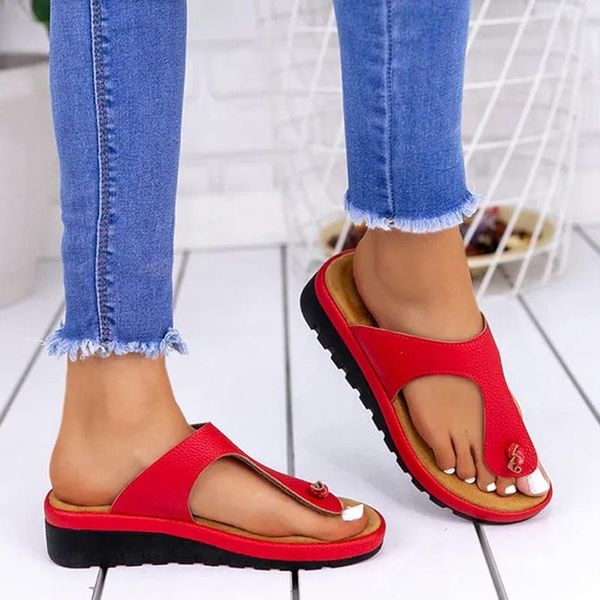 

wedges platform women's sandals outdoor flip-flops summer casual beach shoes girls comfortable flats slippers, Black
