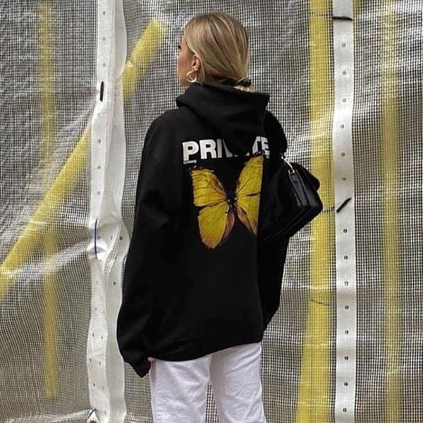 

fashion winter women hip hop hoodie explosion private butterfly sweatshirt hoodies long-sleeve black streetwear harajuku women's & swea