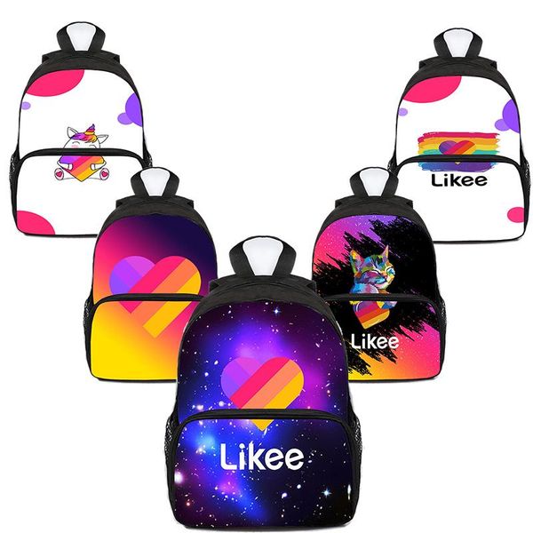 

backpack 3d likee schoolbag video bag for kids rucksack singers zipper school bags teenage girls bookbag russia type