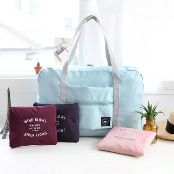 

storage bags 2021 nylon foldable travel bag large capacity luggage organization women waterproof handbags men