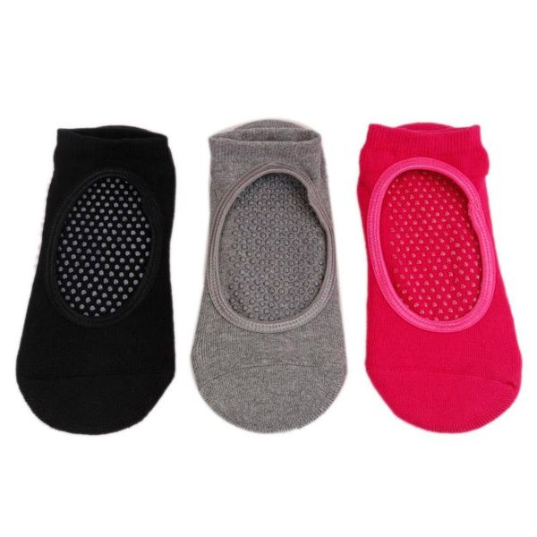 

sports socks fashion women cotton yoga non-slip leaky back breathable fitness high special for ballet and dance, Black