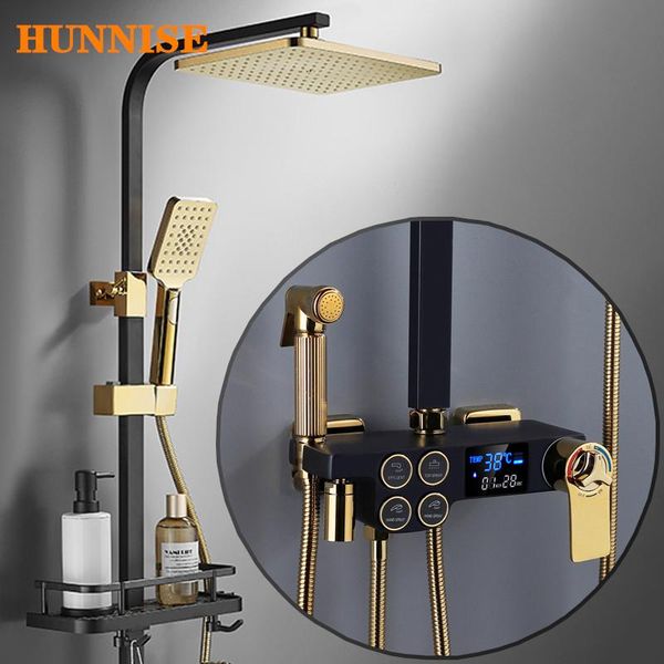 

digital bathroom shower set , brass faucet for thermostatic system of rainfall head sets