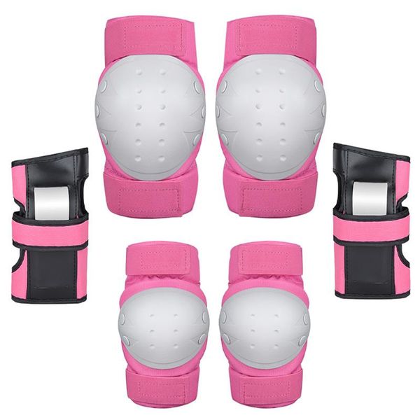 

pcs/set thick roller wrist guard high density elastic band knee elbow pad sports adjustable cycling skating protective gear & pads, Black;gray