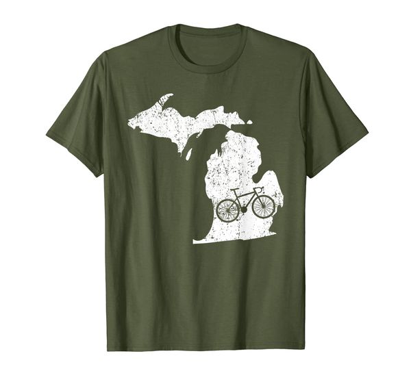 

Michigan Home State Bike | Cycling Triathlon Gift Shirt, Mainly pictures