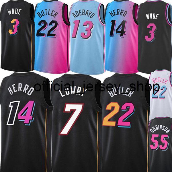 75th Jimmy 22 Butler Jersey Kyle 7 Lowry Tyler 14 Herro Basquete Jerseys Dwyane 3 Wade Duncan 55 Robinson Bam 13 Ado 2022 S-XXL