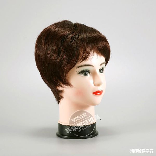 

headdress display plastic headform hat props wig placement, Black