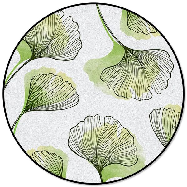 

carpets creative rugs for children rooms plant ginkgo leaves pattern round carpet rug home living room bedroom