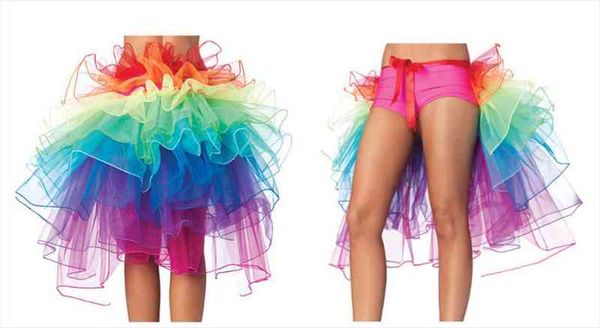 

rainbow tail tutu girls womens skirts cake party dance ballet tulle gauze, Black
