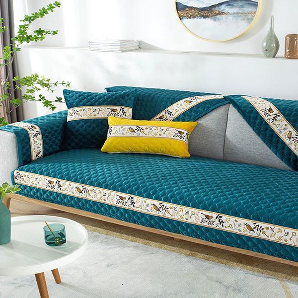 

chair covers sofa cushion light luxury plush antiskid nordic simple modern fashion thick living room winter cover towel