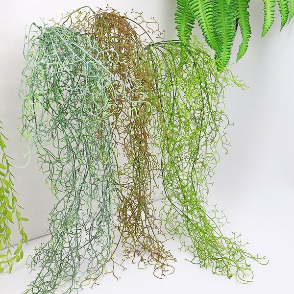 

85cm wall hanging fern vine greens artificial flowers for wedding decoration flores plastic fake plant fleur artificielle rattan decorative