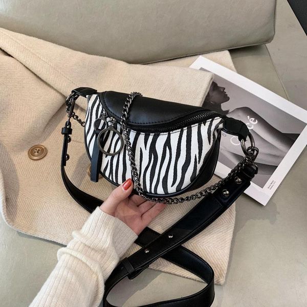 

women waist bag leather belt bags fashion wild crossbody chest girl phone pack chain shoulder small fanny
