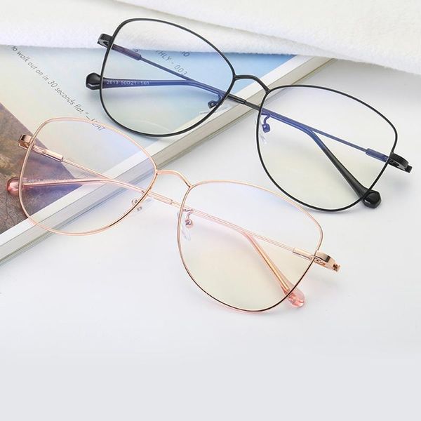 

fashion sunglasses frames metal alloy optical glasses frame men brand designer myopia screwless eyewear prescription eyeglasses korean denma, Black