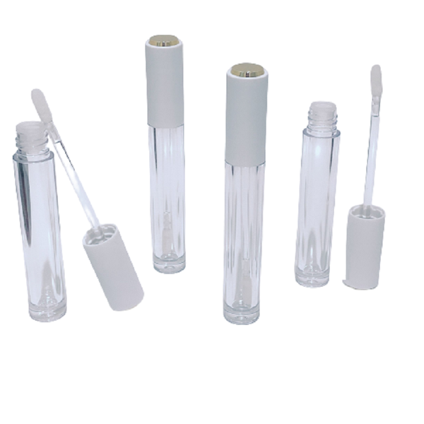 

storage bottles & jars 4ml arrival empty clear round lip gloss tube transparen wand white lid cosmetic packaging liquid refillable bottle 30