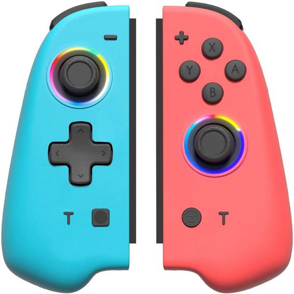 

game controllers & joysticks joy-pad controller for switch joy-con support turbo,adjustable vibration and led light with grip stand