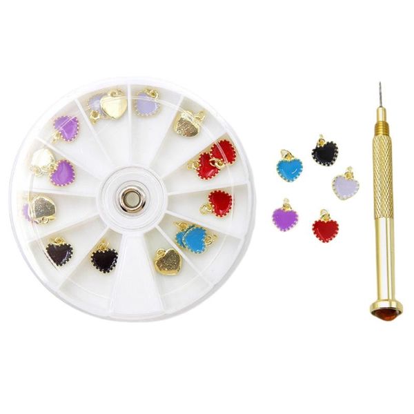 

nail art decorations 12 style dangle piercing charms set charm jewelry rings for tips acrylic gels, Silver;gold