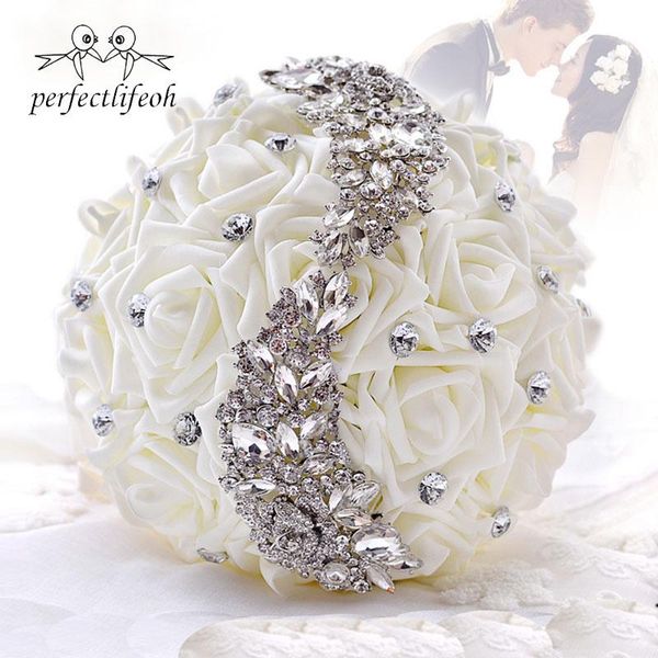 

wedding flowers perfectlifeoh white bridesmaid bridal bouquets artificial rose bouquet