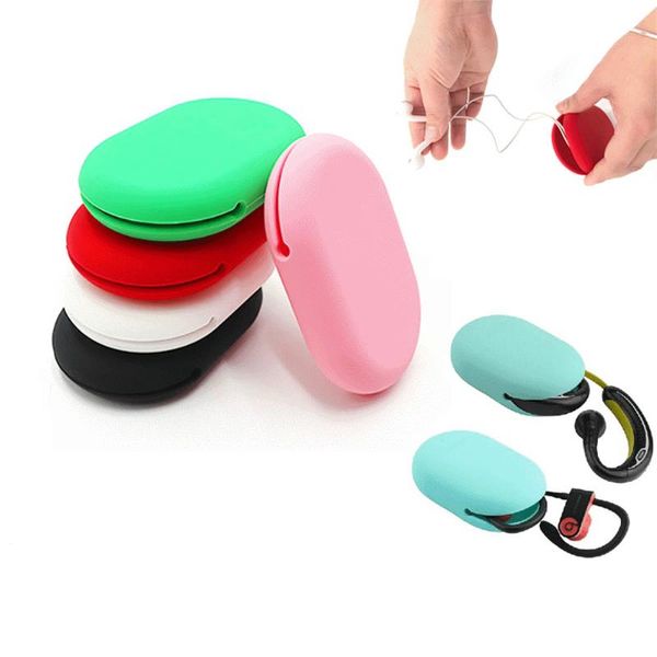 

portable data cable headphone storage bag simple mobile phone organizing box silicone case cute coin purse mask bags