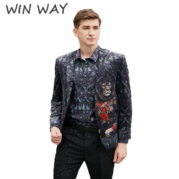 

men's suits & blazers win way plus size 4xl men slim masculino jacket casual stylish blazer spring autumn male fit outwear, White;black