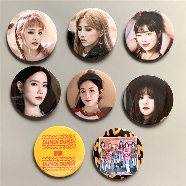 

pins, brooches kpop gidle dumdi neverland 58mm pins bag accessories decor badges b222, Gray