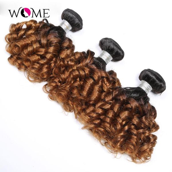 

human hair bulks wome pre-colored brazilian bouncy curly bundles 3pcs 100% weave #1b/bug #1b/99j #1b/30 #1b/4/27 remy extensions, Black