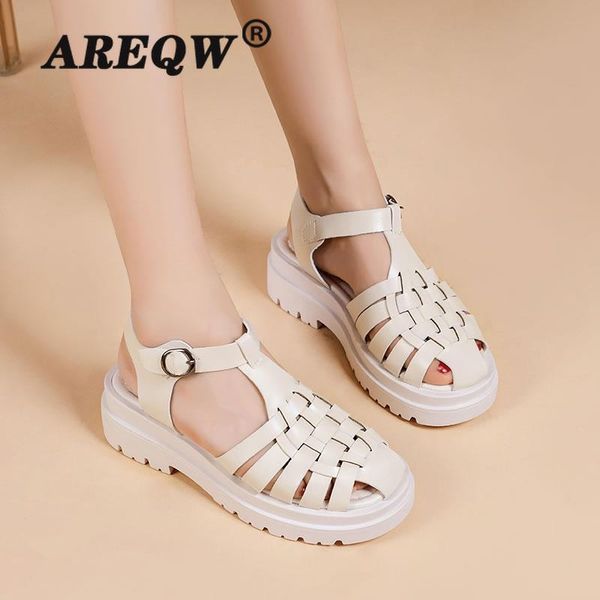 

sandals women leather comfortable beach outdoor shoes 2021 fashion ladies casual female sneakers, Black