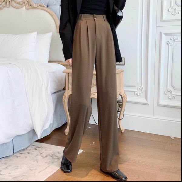 

spring long high waist women pant summer fashion elegant casual office straight trouser, Black;white